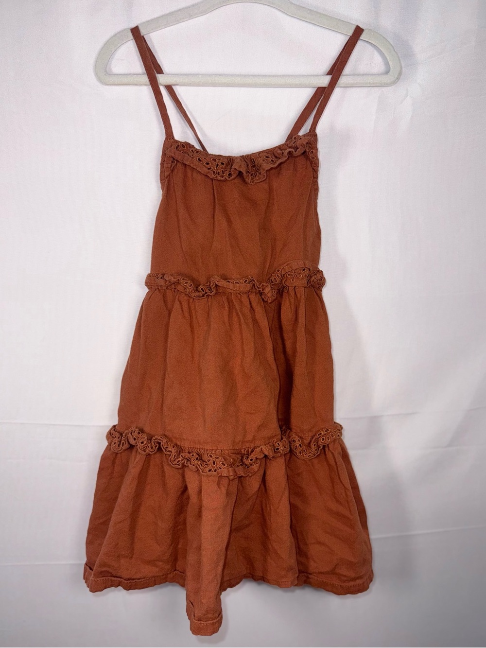 Old Navy Toddler Girls Rust Brown Tiered Summer Layers Sundress Size 3T